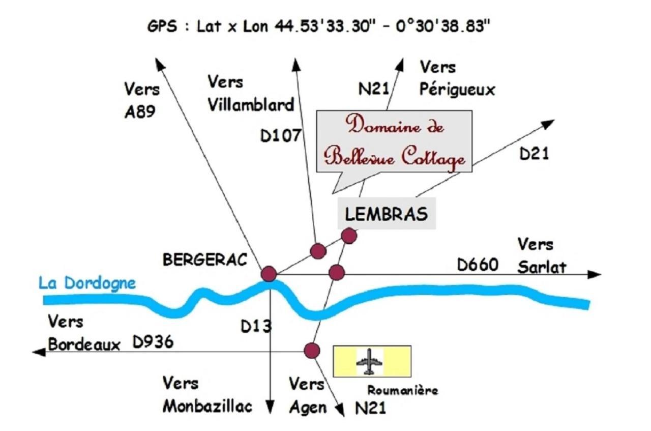 Du Vert & Du Bon Air - Linge Maison Inclus - Parking Prive Gratuit - Centre Ville Bergerac 10Mn - Domaine Bellevue Cottage En Perigord Lembras 외부 사진